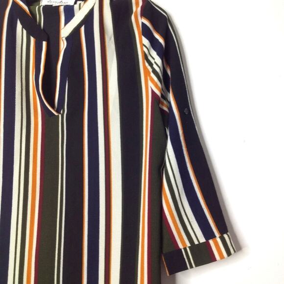 Love Tree Los Angeles Black Striped Tunic Dress M - Picture 7 of 8